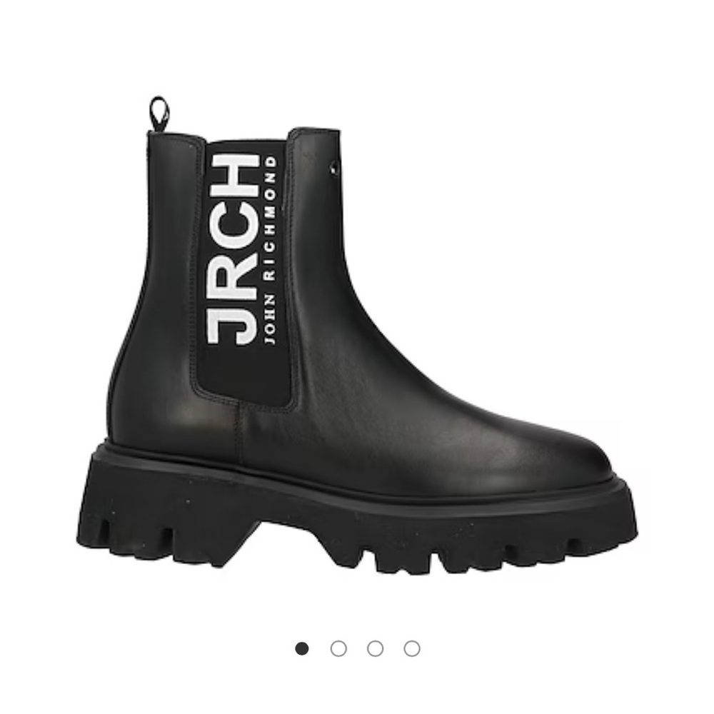 John Richmond Black Chunky Chelsea Boots